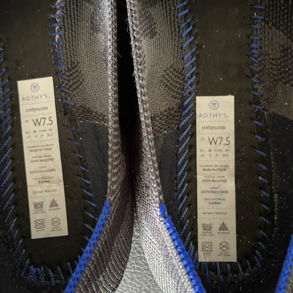 Rothys The Loafers Dark Gray Camo Luxury Flats Loafers - Picture 9 of 9